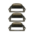 Vintage Shell-shaped Ring Iron Knobs Pull Handle Antique Bronze Black Detachable Easy Kitchen Wardrobe Cabinet Dresser