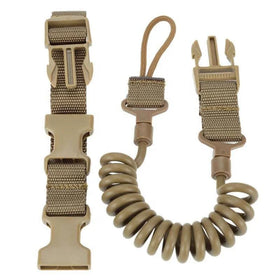 YAKEDA Anti Lost Equipment Swivel Secure Coiled Wire Elastic Strap Tactical Hunting Sling