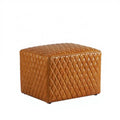Customized Bar Clubs Genuine Leather Ottoman and Pouf Vintage Distressed Leather Foot Stool square Floor Ottoman Coffee Table