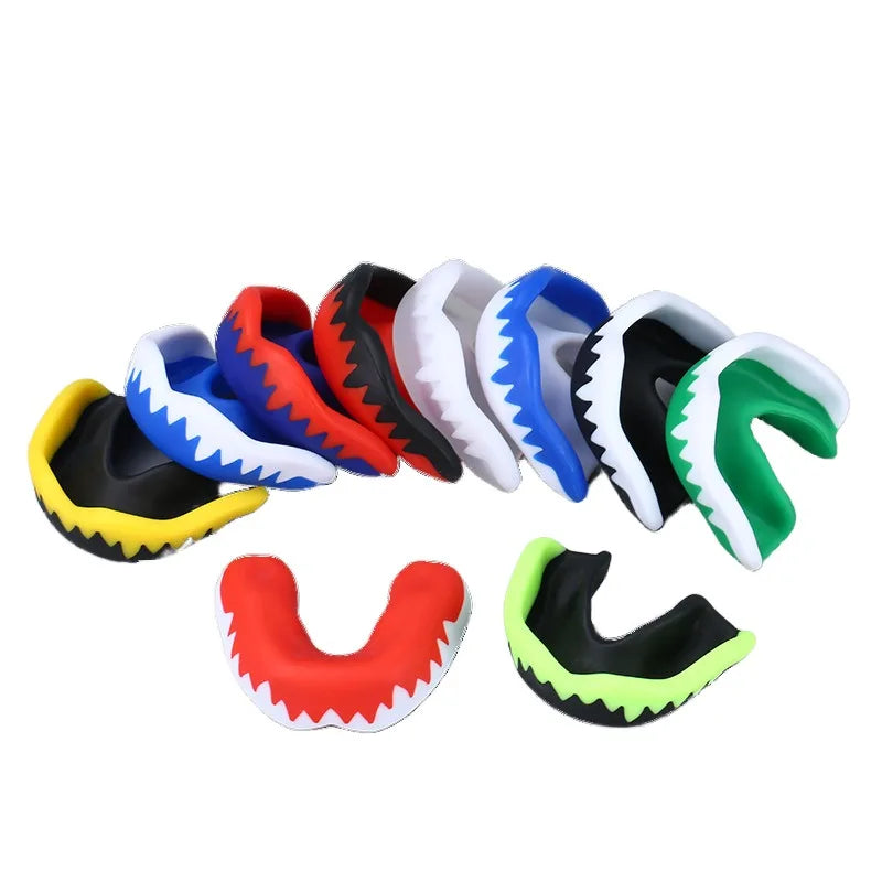 Teeth Guard Evacustom logo Youth Football Mouth Guard Teeth Protectorwholesale Braces Silicon Mma Boxing Mouth Guard with case