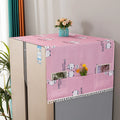 Modern Versatile Fridge Dust Cover Set Multifunctional Pockets Non-Electric Magnesium-Free Eco-Friendly Durable Polyester Fabric