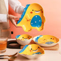 Custom Embossed 3D Animal Shape Ceramic Plates Cartoon Cute Dinosaur Dishes & Plates for Kids