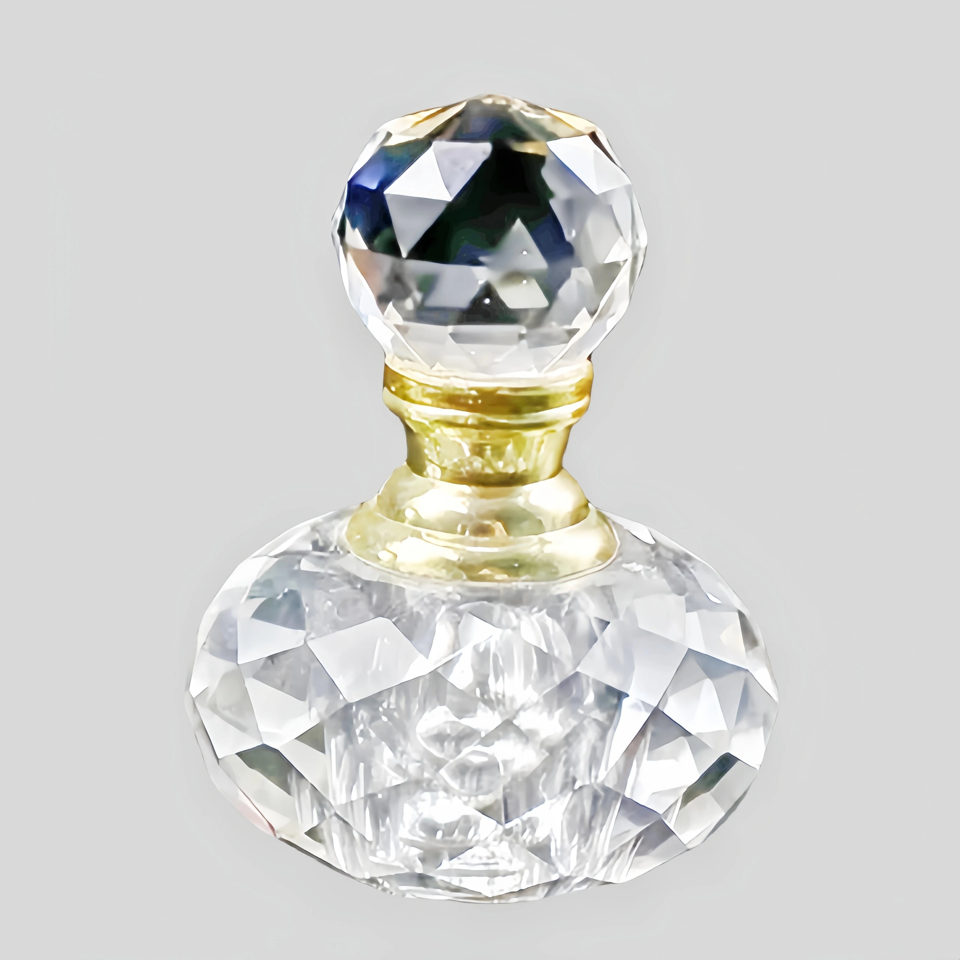 Faceted Cutting Crystal Perfume Bottle Glass Oil Bottle Wholesale