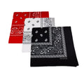 Best Seller 3Packs 100% Cotton Paisley Bandana 22 Inches Square Soft Fashion Casual Head Scarf for Men and Women for Outdoor