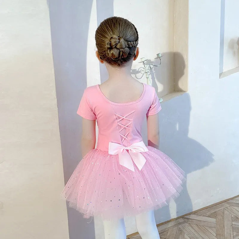 Girls Dance Flutter Sleeve Skirt