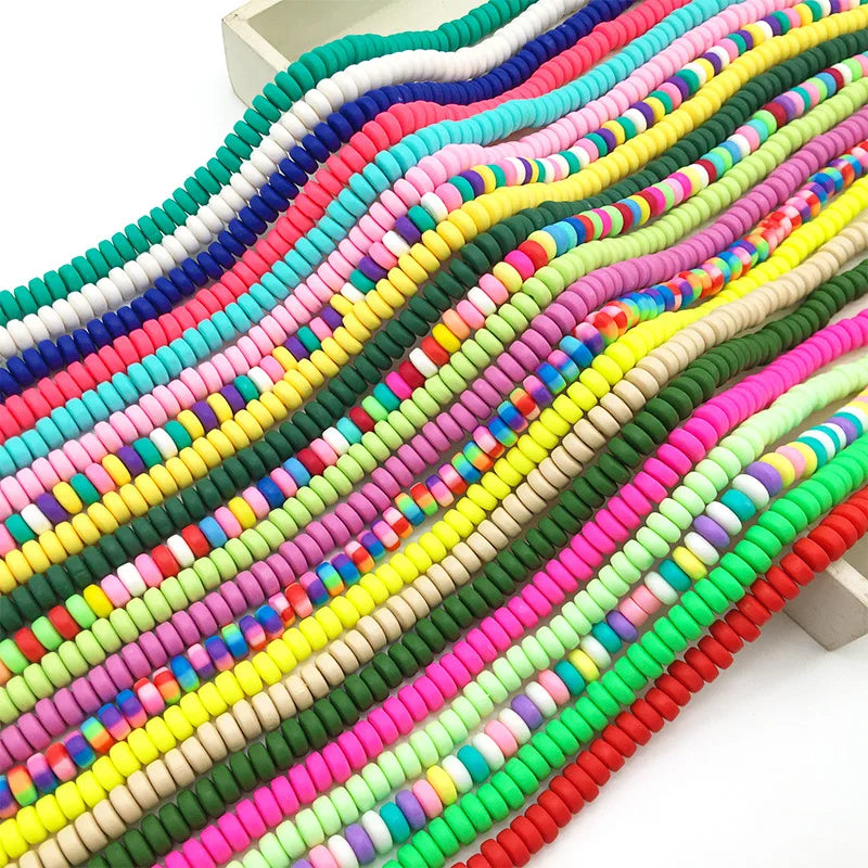 Tube Colorful Spacer loose Beads Polymer Clay Heishi Beads
