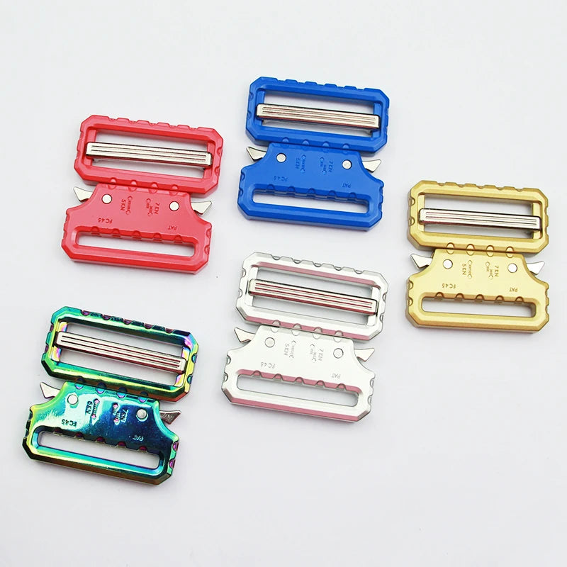 Waterproof Strong 1.25inch Quick Release Buckle for Ornament & Bag Accessories 33mm Metal Colorful Adjustable Buckle for Webbing