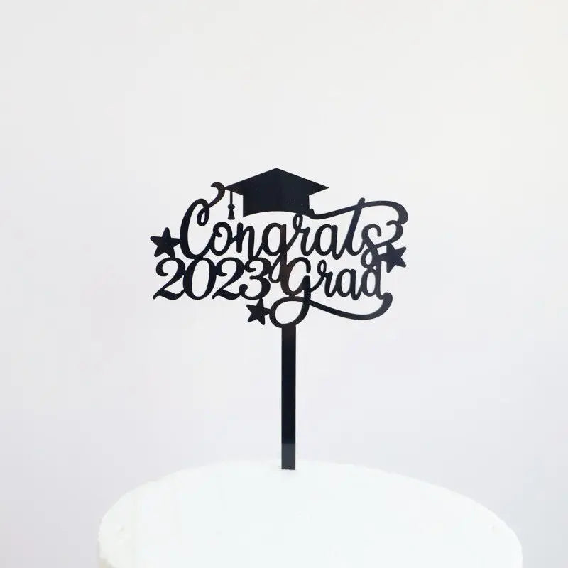 New Graduation Cake Decoration Party Decorations Cake Decorating Supplies for Congrats Acrylic Cupcake Toppers
