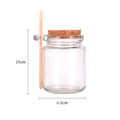 Cosmetics Skincare Container 8 oz clear 250 ml Hanging Spoon Bath Salt Glass Bottle with Cork and Spoon
