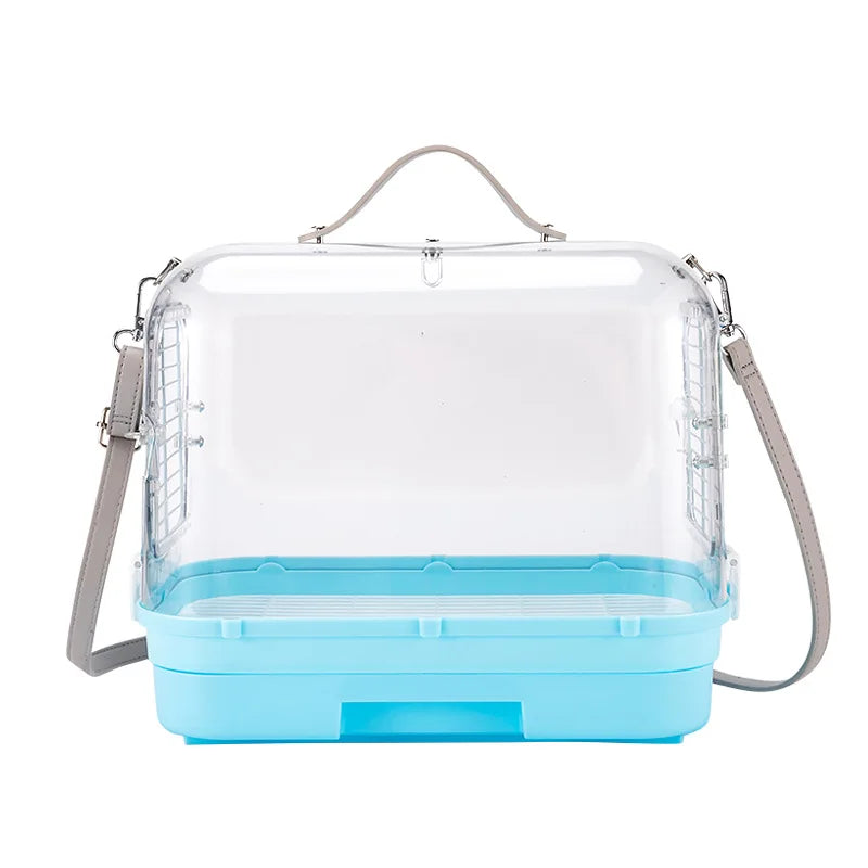 USMILE New Ornamental OEM&ODM Portable Sustainable Large Capacity Transparent Acrylic Hamster Cage Handbag With Adjustable Strap