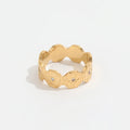 Joolim High End PVD 18K Gold Plated Sparkling Dainty Zirconia Band Rings for Women Stainless Steel Ring