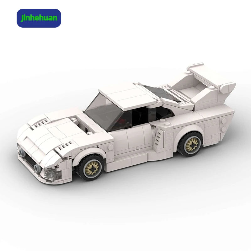 Hot Sale Fashion Kid's Toys Home Decoration White Sport Car Moc Bricks Model Car Pvc Building Block Sets for Boys MegaBDM