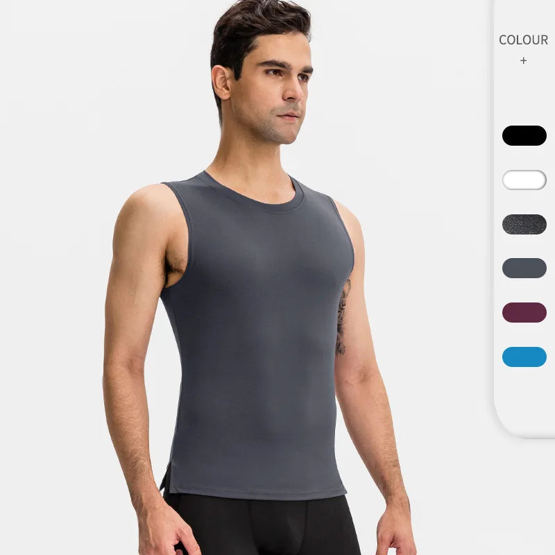 Wholesale Custom 100% Cotton Men's Casual Gym Singlet Quick Dry Active Wear Exercise Lift Breathable Fitness Clothing Quick Tops