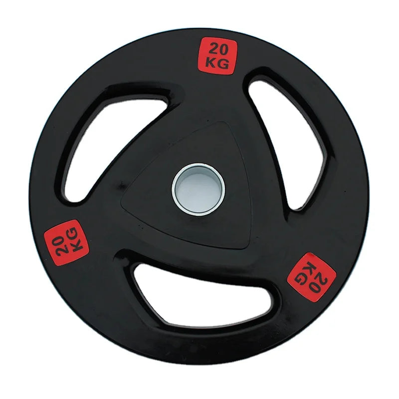 Factory Barbell Plate 2.5kg to 25kg Fitness Equipment Rubber Iron Barbell Plates Free Weights Aperture 5cm