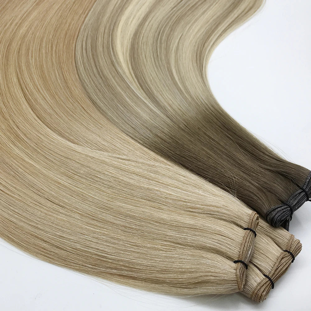 2026 Invisible Thin Genius Weft 100% Human Hair Weft Thick Ends Genius Weft Human Hair Extensions