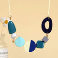 SC Popular Vintage Handmade Wood Necklace Retro Statement Geometric Chokers Necklace Boho Wooden Pendant Necklace for Women