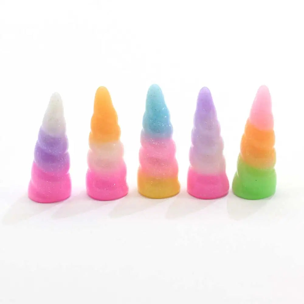 3D Resin Mini Unicorn Horn  DIY Jewelry Necklace Hair Accessories Resin Cabochons Decoration