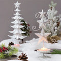 Christmas Candle Holder Iron Silver Ornament for Christmas Decoration Arrangement
