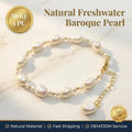 Manufacturer Wholesale Adjustable Girls Bracelet Freshwater White Baroque Pearl Potato Pearl Customizable Personalized Bracelet