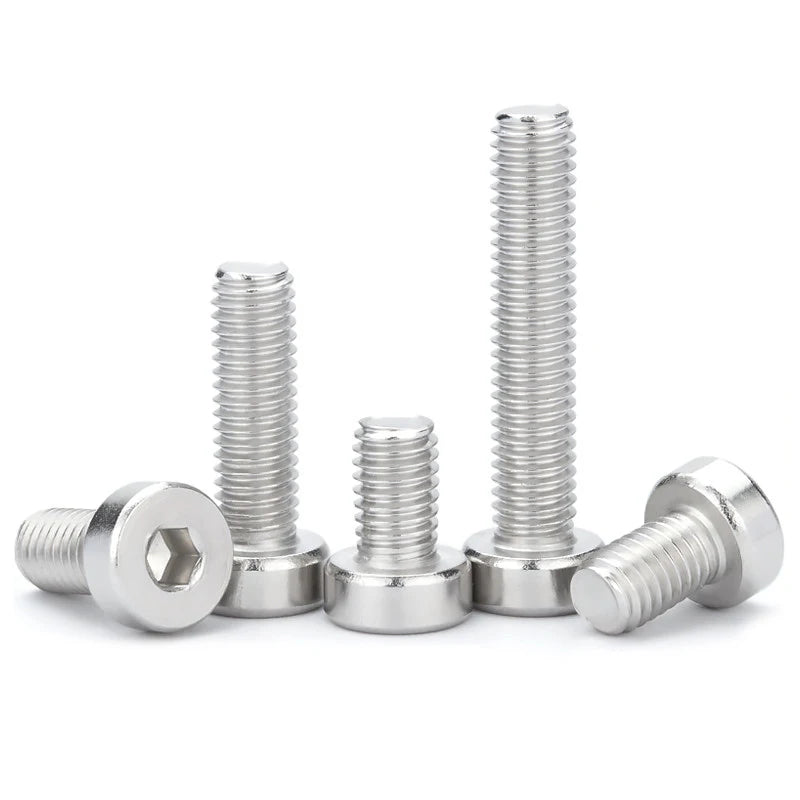 DIN 7984 Hexagon Socket Head Cap Screws Low Head Customizable Sizes Metal Material M2-M10 Metric Thread Sizes Available Inch