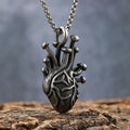 OEM ODM Three-dimensional 3D Science Stainless Steel Sacred Heart Necklace Tiny Anatomical Dainty Heart Necklace for Men Women