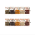 Custom logo 120ml Food Storage Bottles & Jars sealed Glass Lock Jars for Kitchen Seasonings and Food with Glass Lids