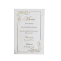 Personalized Logo Rectangle Shape Hot Stamping Foil Menus Elegant Wedding Paper Menu Cards New Product