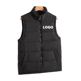 YKK Zipper Elastic Band at the Hem Windproof Warm Puffer Vest Men