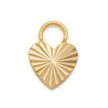 Gemnel Hot Selling 925 Silver 18k Gold Faceted Heart Charm Drop Earring Valentine's Day Mother's Day