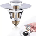 Drain Plug Bouncing Core Sink Filter for Kitchen and Bathroom Basin Leak Plugs Chrome Anti-Odor and Anti-Blocking Press Type