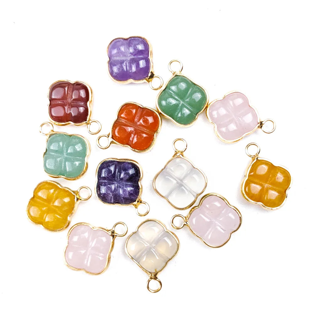 Huiying Small crystal flower natural gemstone various pendant energy for healing Jewelry