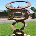Rusty Steel Large Metal Art Corten Steel Ring Sculpture Outdoor Corten Steel Circle Sculpture