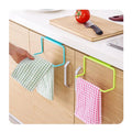 Stylish Nail-Free Plastic Towel Rack for Kitchen and Bathroom Over-Cabinet Door Home Decor Organizer