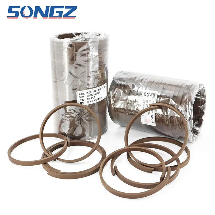 120*112-7.9  KZT Bearing Guidance Filled PTFE Material Excavator Seals KZT Wear Ring Seal