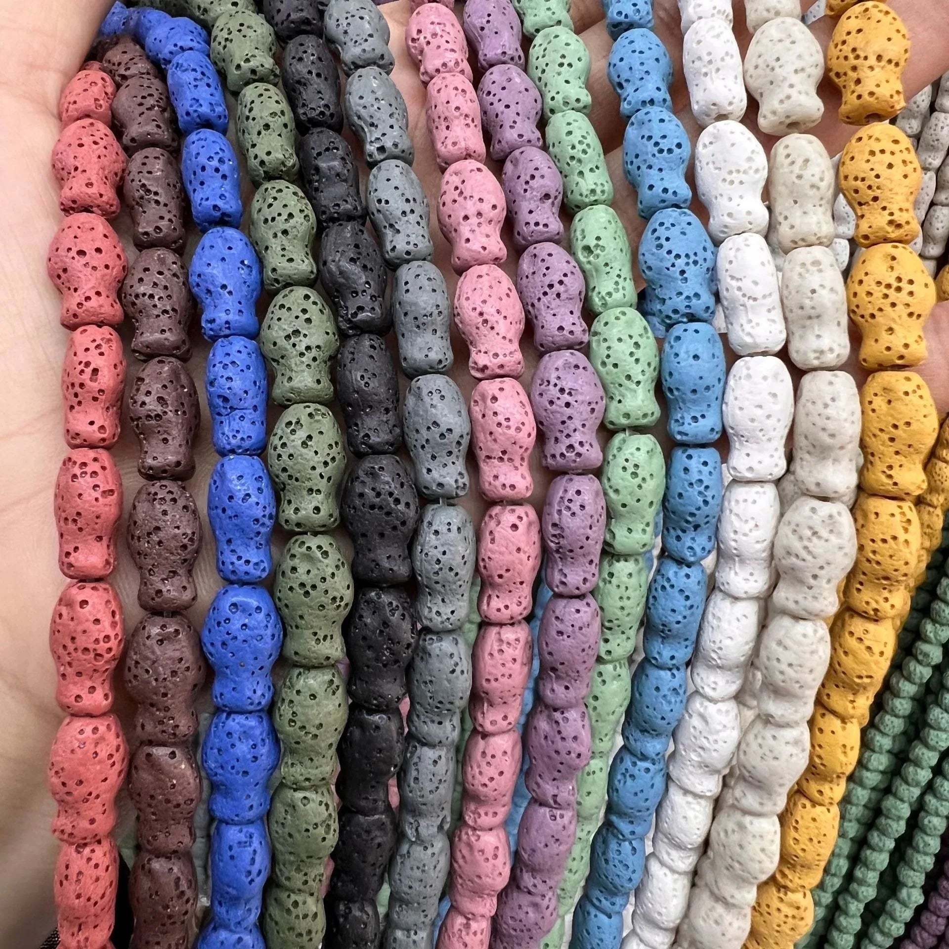 Assorted Colors Fish Shaped Lava Beads Volcanic Stone Beads Diffuser Aromatherapy Beads Lava Diffuser Jewelry Making 14X8X7mm