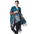 2023 New Model Poncho Indian Geometric Tassel Split Shawl Cape Travel Scarf Double Sided Cloak Cashmere Women Coat Scarf