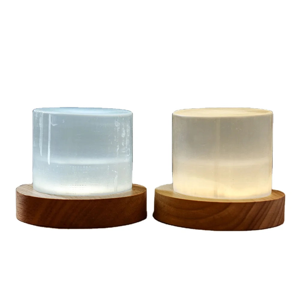 Natural Stone White Selenite Crystal Lamp Healing Stone Crystal Night Light Crystal Crafts