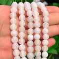 Wholesale Matte White Weathered Agates Onyx Loose Stone Beads 4/6/8/10/12MM for DIY Jewelry Making
