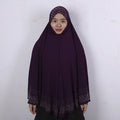 Factory Wholesale Instant Hijab With Stone Muslim Women Polyester Plain Hijab Easy Wear Hijabs for Malaysia Lady