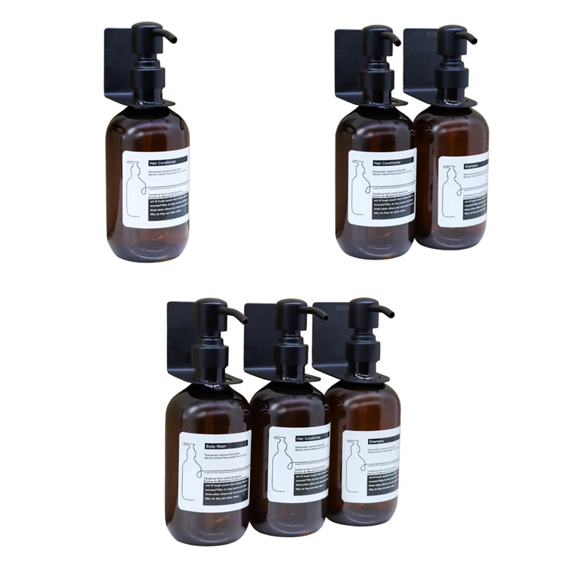 Wholesale 3 Chamber Wall Mounted Plastic Liquid Soap and Shower Bottles Dispenser for Liquid Soap