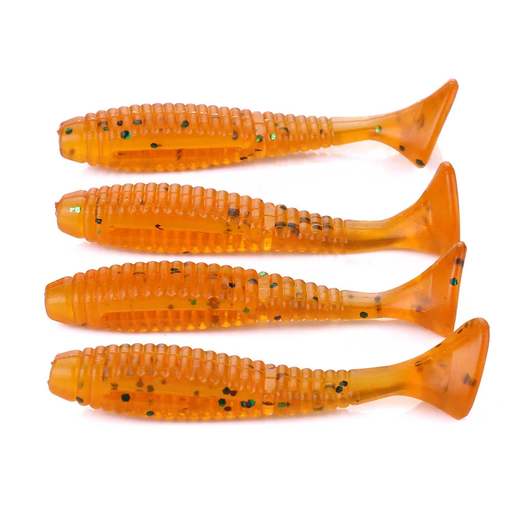 Soft Lure 5cm 2.2g Swim Baits Silicone Fishing Lures Artificial Bait Carp Fishing Ocean Fish Peach