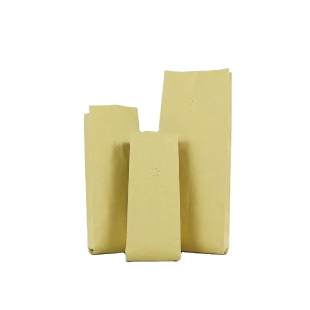 Customizable Recyclable Biodegradable Kraft Paper Bags Heat Seal Flat Bottom Packaging Pouches for Food Tea Coffee Flexo