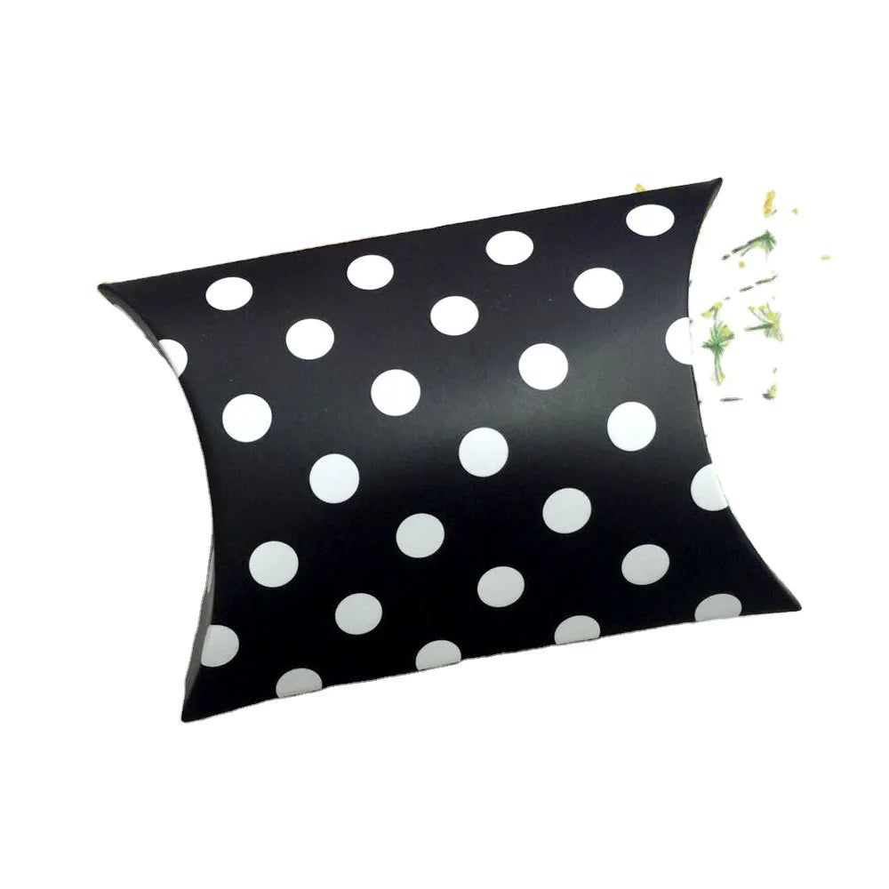 Recyclable Eco-friendly Candy Gift Paper Box  Kraft Paper Pillow Shape Chocolate Candy Gift Favor Box