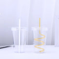 Wholesale Custom logo Plastic Water Tumbler Water Bottle Single Wall Tumbler Outdoor clear Tumbler Cups in Bulk