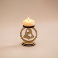 Christmas Tree Wooden Candle Holder Laser Carved Candle Holder for Christmas Decoration
