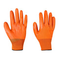 Orange String Knit Safety Work Gloves Cheap Price Latex Dipped for Nature Work