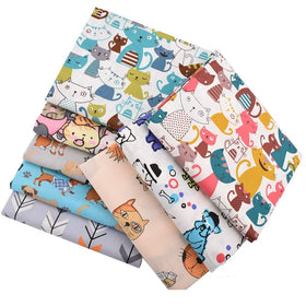 Wholesale Cute Animal Cotton Craft Fabric Bundle 8pcs Cat Dog Prints Woven Cloth Patchwork for DIY Sewing Quilting Home Textiles