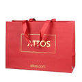 Wholesale Custom Printed Luxury Boutique Red Coated Paper Bags Laminated Packaging for Wallet Use Fancy Paper Luxury Shopping