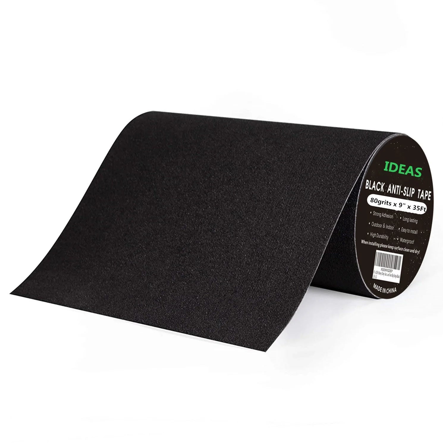 Waterproof Anti-skid Sandpaper Skateboard Non-slip Grip Anti Slip Tape 9" X 35Ft