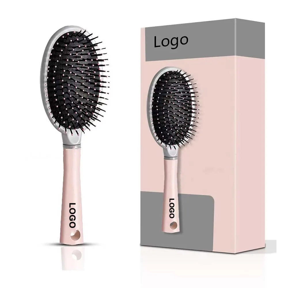 Custom Logo Air Cushion Comb Detangling Hair with Brush Soft Bristle Gentle Scalp Massage Hair Brush for Home Salon